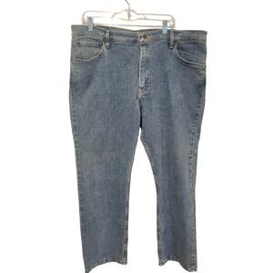 Wrangler Men 40x29 Denim Blue Jeans Cowboy‎ Ranch Farmcore Western Rodeo Flaw